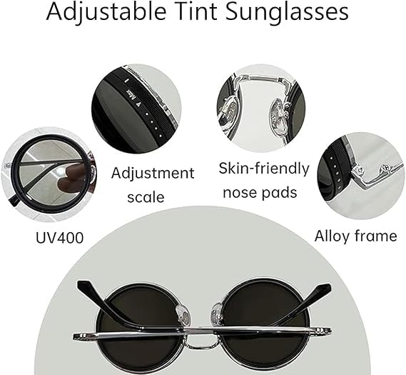 Adjustable Tint Sunglasses Twist Round