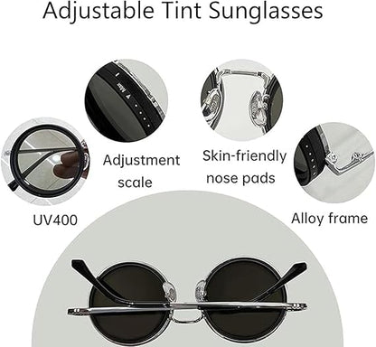 Adjustable Tint Sunglasses Twist Round