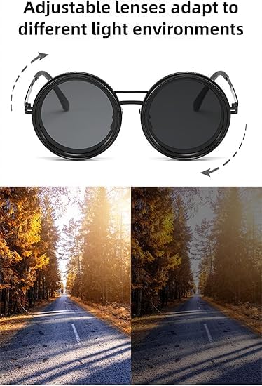 Adjustable Tint Sunglasses Twist Round